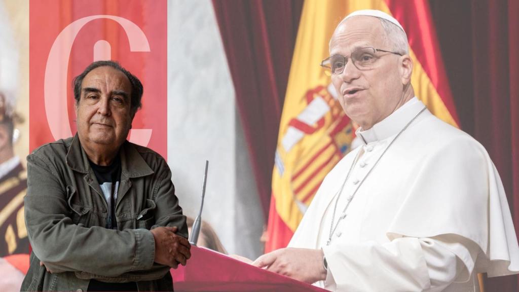 Ramón de España junto a León XIV durante su intervención en el Congreso