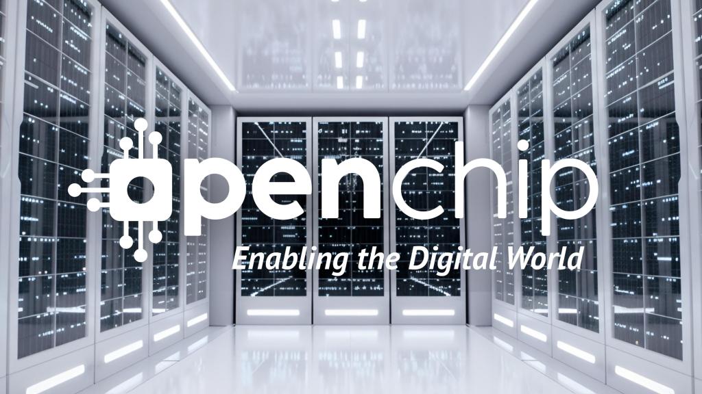 Una imagen corporativa de la empresa Openchip, que proyecta chips