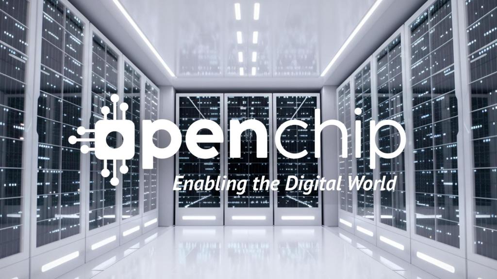 Una imagen corporativa de la empresa Openchip, que proyecta chips