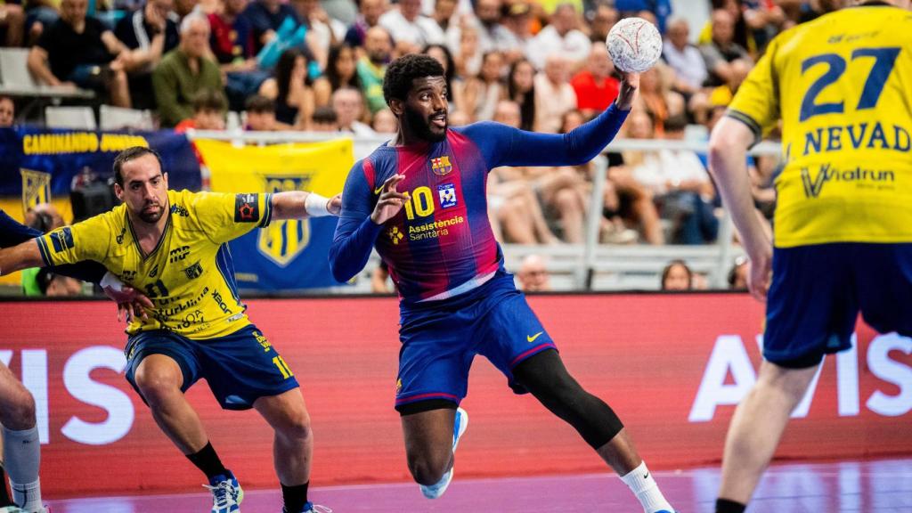 Dika Mem, durant la final de la Copa del Rei d'handbol