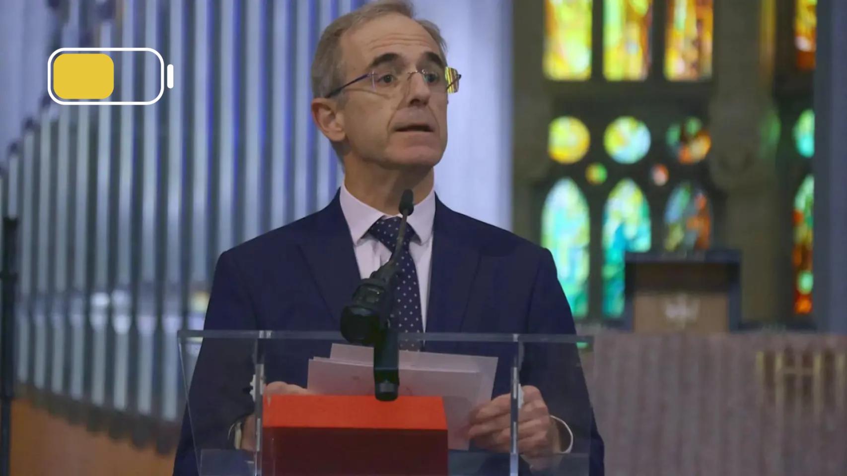 Xavier Martínez, director general de la Junta Constructora de la Sagrada Familia, en un acto publico