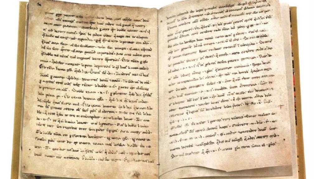 Reproducció de les 'Homilies d'Organyà', el primer text literari escrit en català i de caràcter religiós