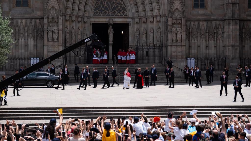 El papa León XIV en la Catedral de Barcelona