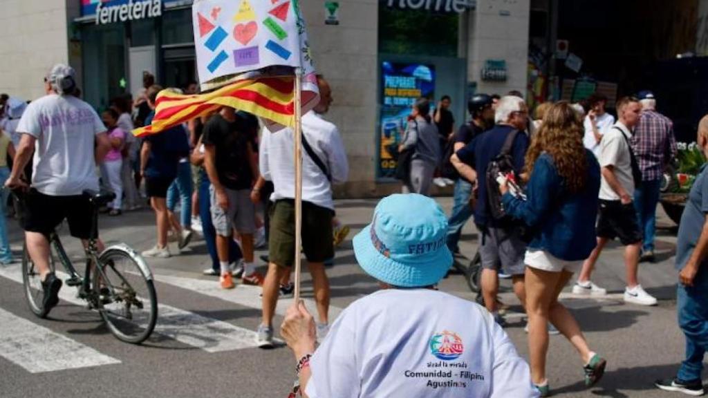 Inmediaciones de la iglesia de Sant Agustí durante la visita del Papa a Barcelona