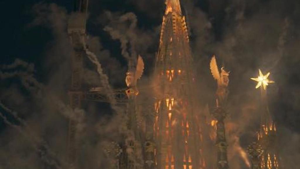Espectáculo final de la visita del Papa León XIV a la Sagrada Familia