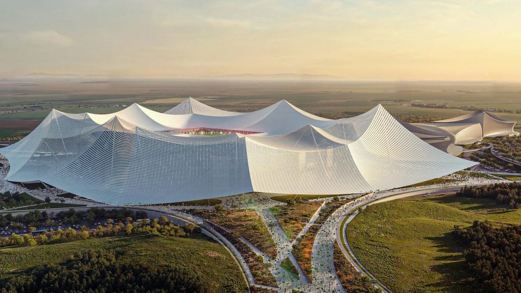 Un render de l'Estadi Hassan II