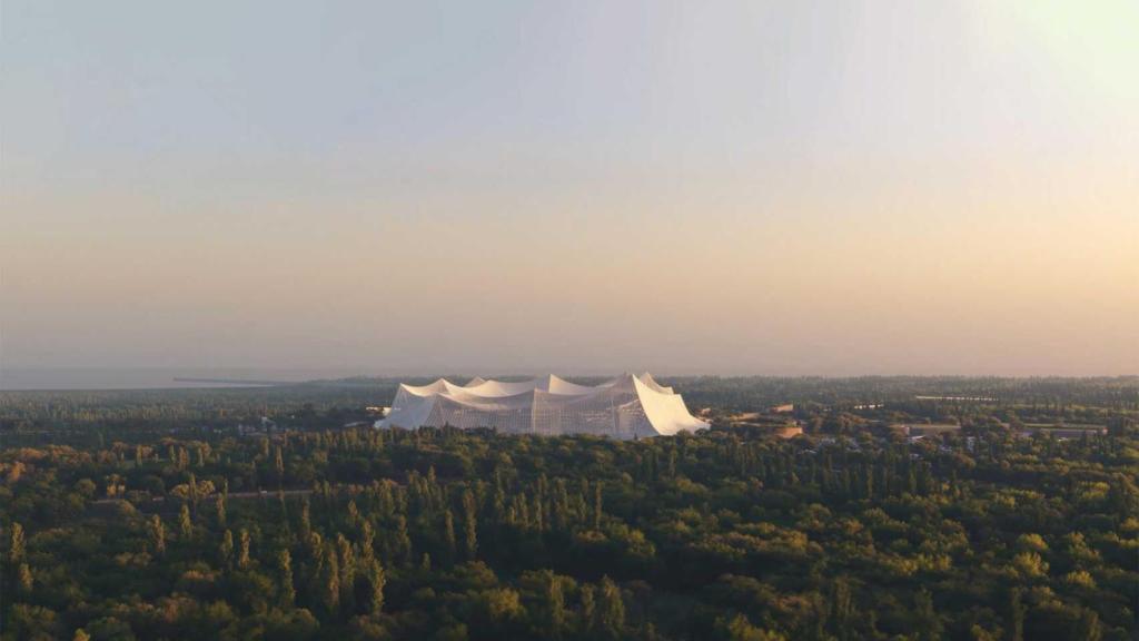 Un render del Estadio Hassan II