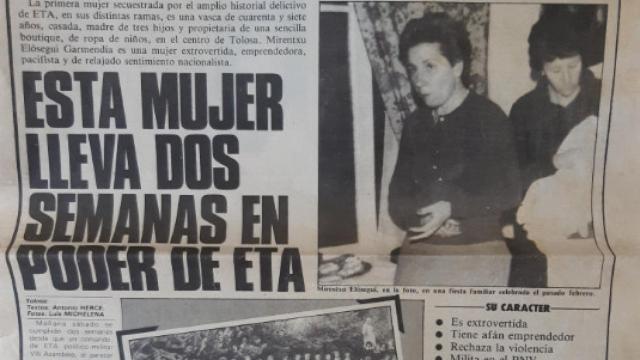 Recorte de un peridico de aquella poca./Twitter- Javier Aramburu Elsegui
