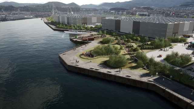 Recreación del área logística que el grupo belga VGP tiene pensado desarrollar en los suelos de La Naval.