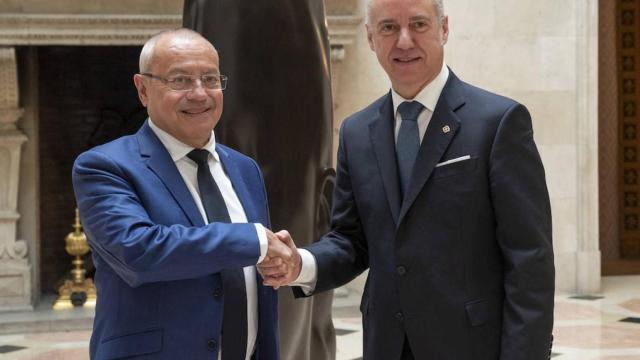 El lehendakar, igo Urkullu, junto al embajador de Francia en Espaa, Jean-Michel Casa, en su reunin de este mircoles / IREKIA