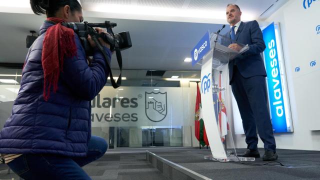 Carlos Iturgaiz este mircoles en Vitoria. EFE