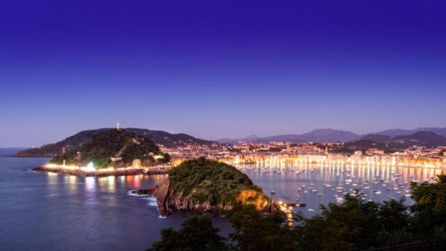 Vista area de Donostia.