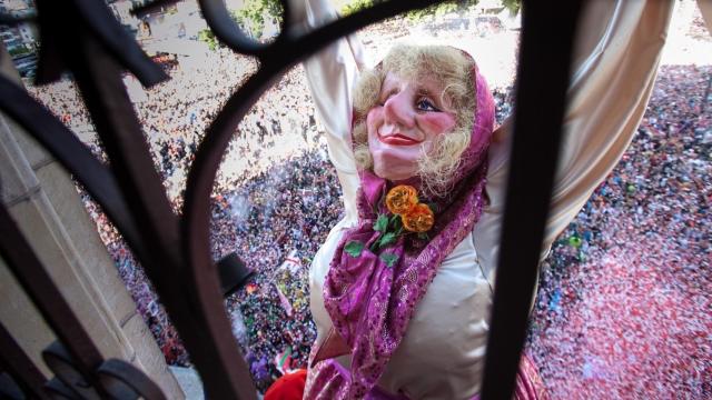 Marijaia, símbolo de Bilbao, inicia las fiestas de Aste Nagusia.