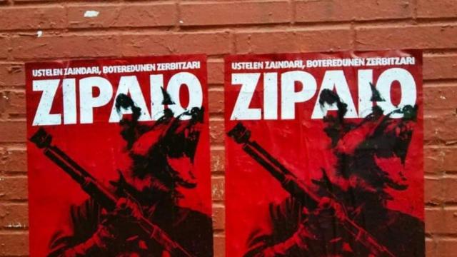 Carteles contra la Ertzaintza