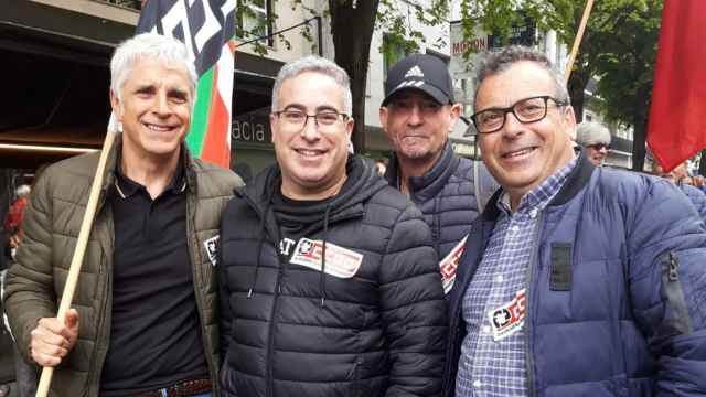 Miguel Santamaría, en el centro, uno de los imputados de CCOO / CV