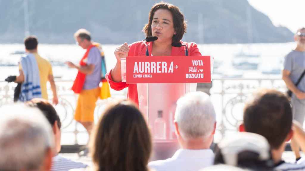 Rafaela Romero durante un acto de campaña del PSE / PSE-EE