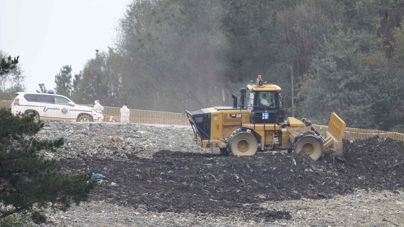 Labores en el vertedero de Zaldibar
