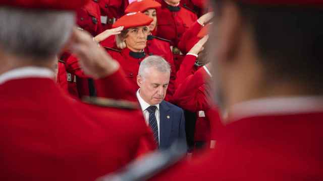 Iñigo Urkullu en un acto reciente con la Ertzaintza.
