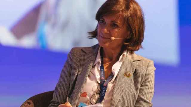 Amaia Gorostiza, presidenta del Eibar, durante un acto la pasada temporada.