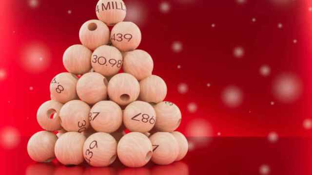 Bolas de la Lotería de Navidad.