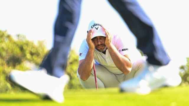 Adrián Otaegui, tras finalizar cuarto en el ISPS Handa del DP Tour el pasado mes de agosto.