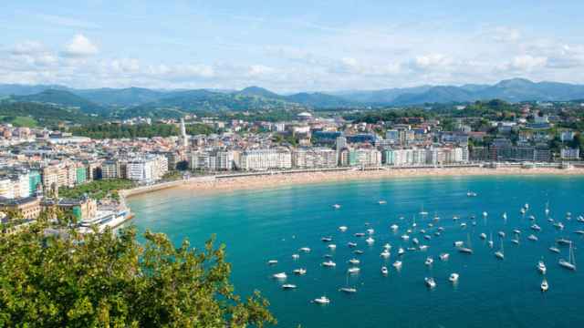 La playa de La Concha, en Donostia.