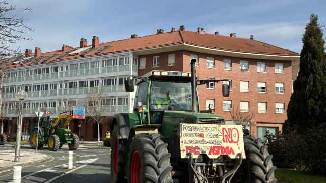Huelga de agricultores en  Vitoria / CV