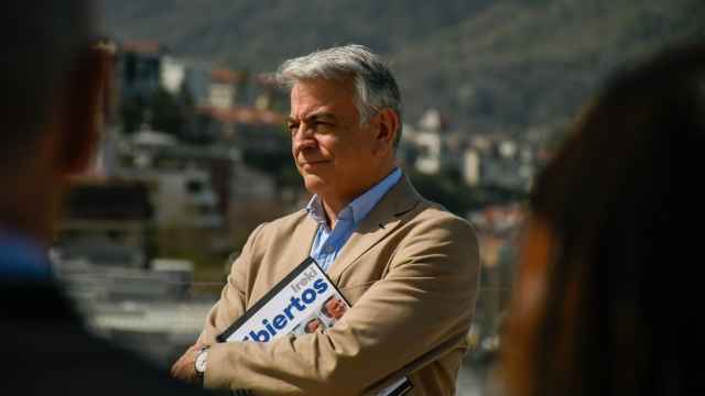 El presidente del PP vasco, Javier de Andrés, durante la presentación del programa electoral del PP vasco / PP vasco