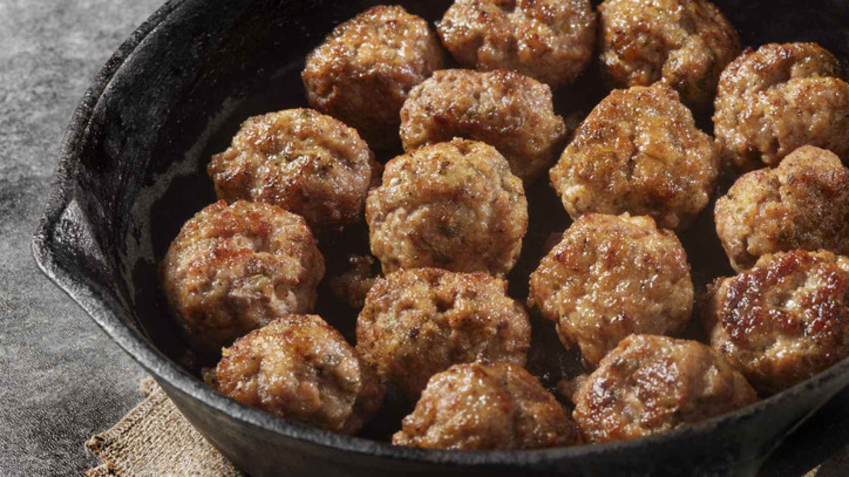Albóndigas jugosas de cerdo.