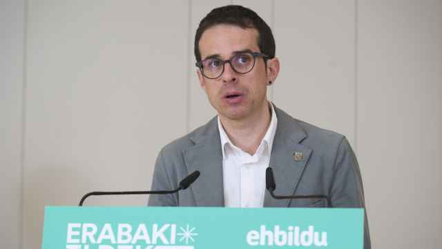 El candidato a Lehendakari de EH Bildu, Pello Otxandiano, en Vitoria / Adrián Ruiz Hierro - EFE