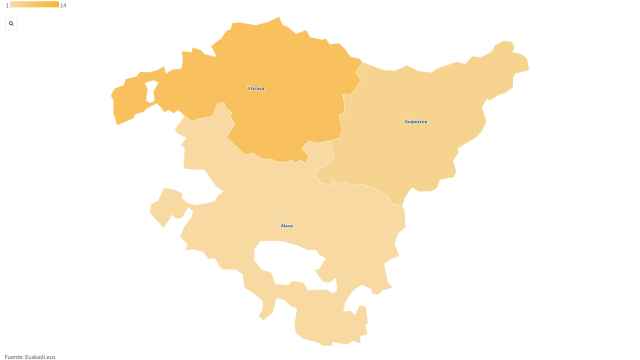 Número de muertes en el ámbito laboral en Euskadi / CV