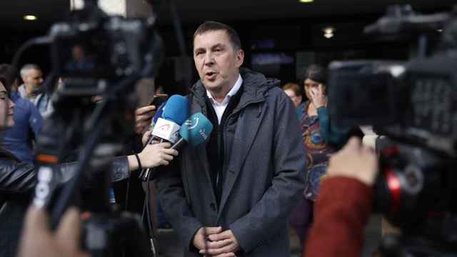ARREl coordinador general de EH Bildu, Arnaldo Otegi, tras la reunión ordinaria celebrada en Arrasate para analizar los resultados del 21-A / Juan Herrero - EFE