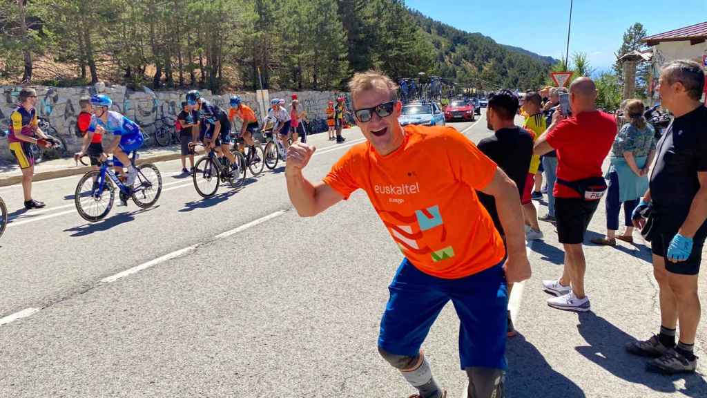 Meinrad Spenger, con la camiseta de Euskaltel