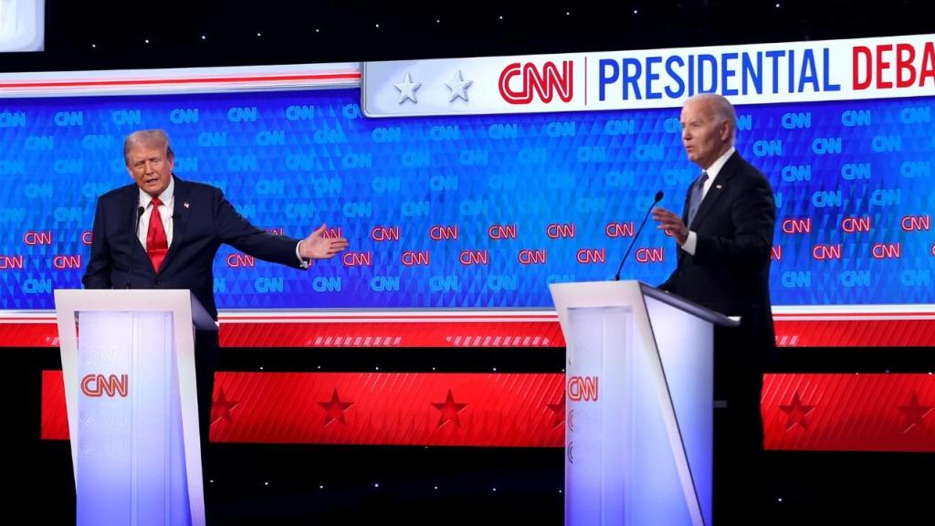 Debate entre Trump y Biden.