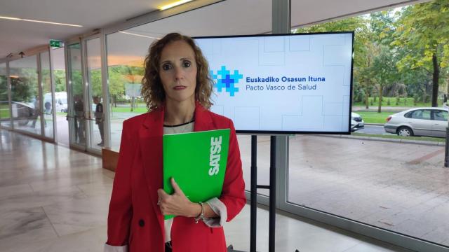 La secretaria general de SATSE -sindicato mayoritario de Osakidetza-, Amaia Mayor