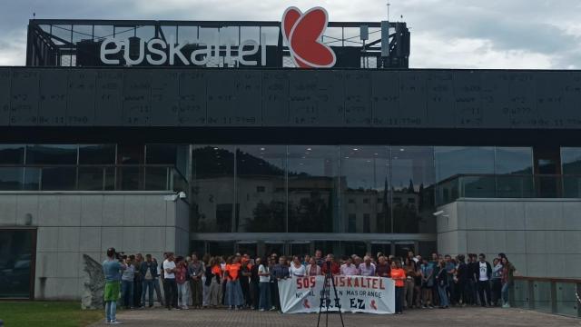 Movilización en la sede de Euskaltel de Zamudio el miércoles 25 de septiembre | Cedida CCOO