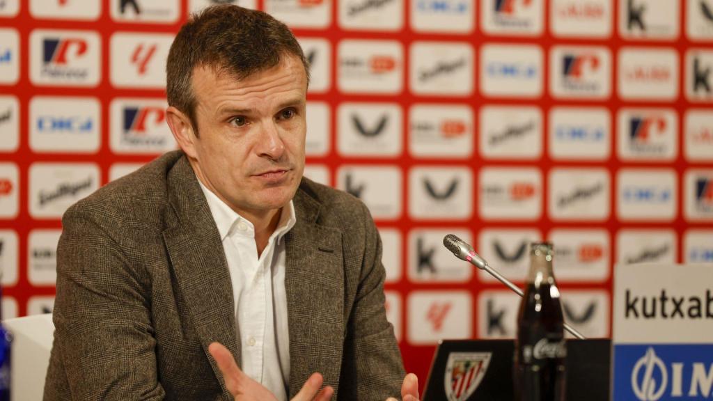 Jon Uriarte, en sala de prensa.