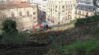 Comienzo de la obra del centro comercial.
