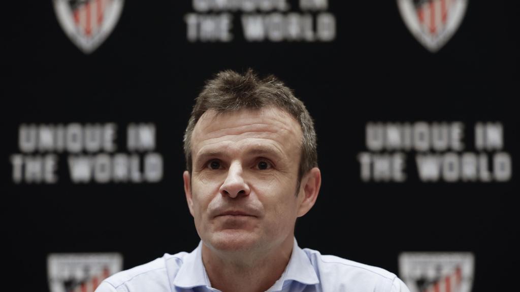 El presidente del Athletic Club, Jon Uriarte, en el hotel de concentración del equipo en Yeda, Arabia Saudí.