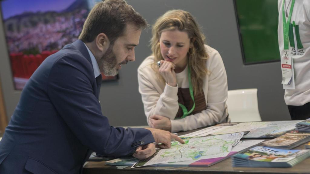 El consejero de Turismo, Javier Hurtado, en Fitur.