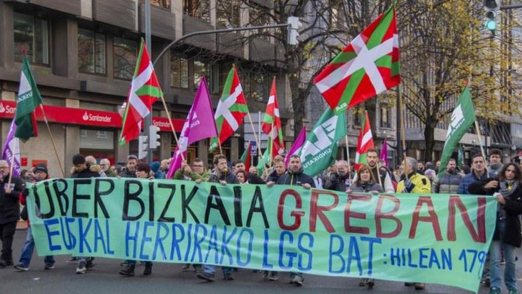 Movilización de trabajadores de Uber