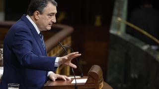 Aitor Esteban en su última aparición en el Congreso de los Diputados.