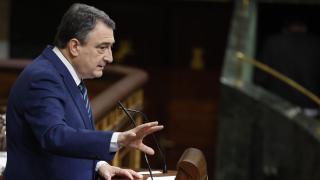 Aitor Esteban en su última aparición en el Congreso de los Diputados.