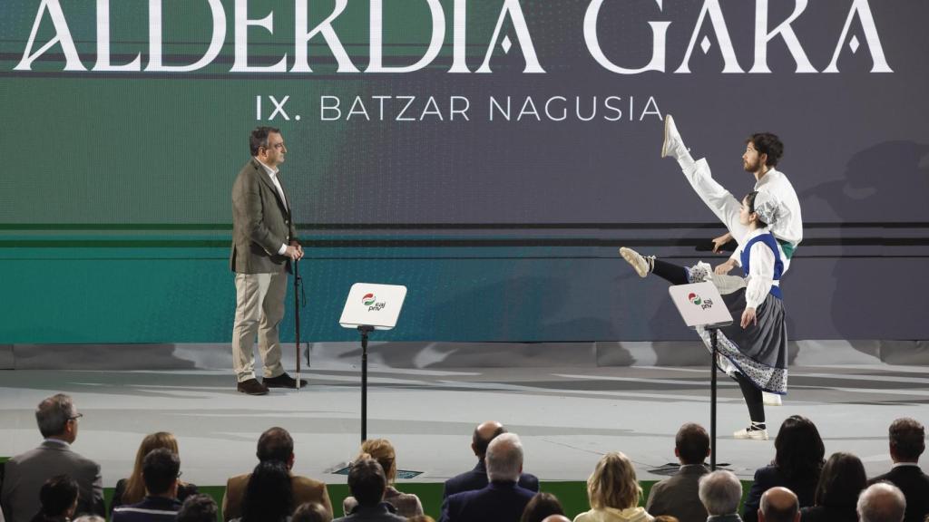 Aitor Esteban durante su nombramiento oficial como presidente del PNV / JUAN HERRERO - EFE