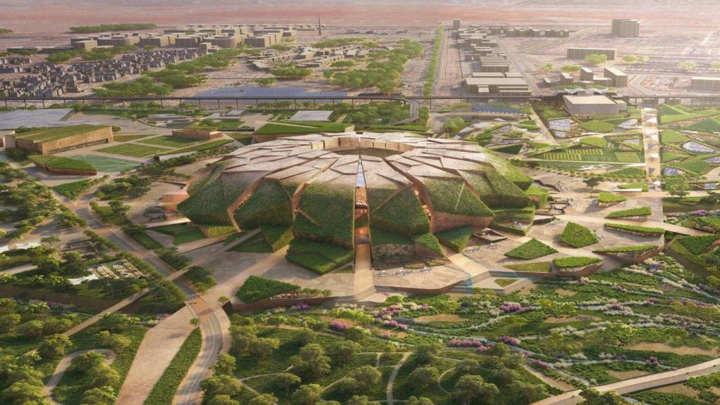 Imagen de cómo será el estadio del Mundial 2034 en Yeda.