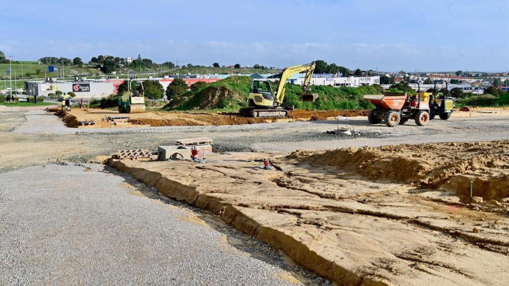 Los terrenos de El Alisal, en Santander, durante el momento de la obra.