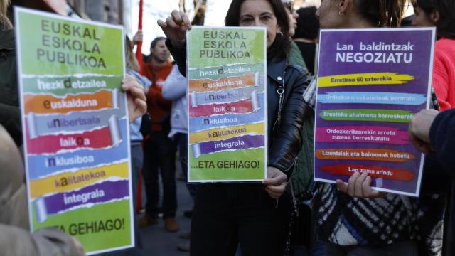 Los sindicatos LAB, Steilas, ELA y CCOO siguen a la carga.