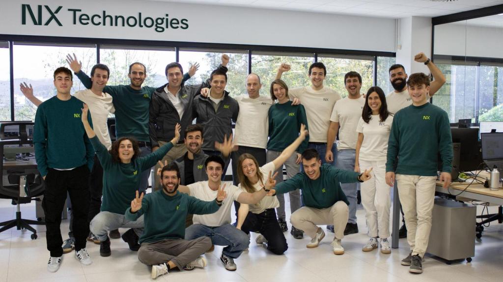 El equipo de la startup guipuzcoana NX Technologies que dirige Mikel Peral