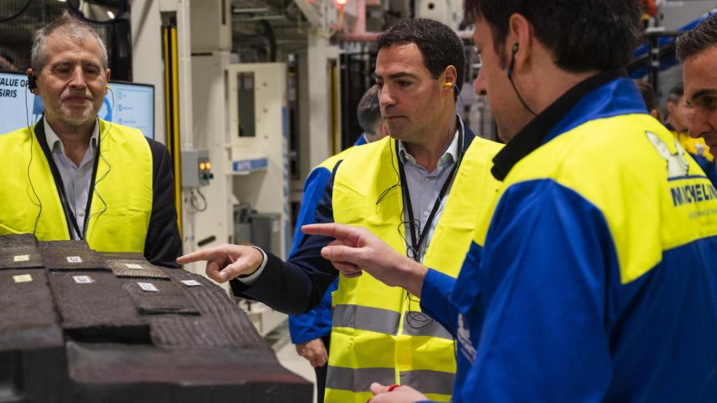 Imanol Pradales, en su última visita a Michelin Vitoria