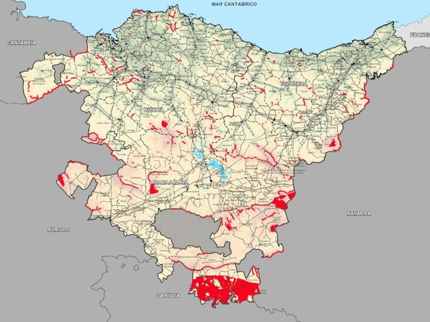 Recurso eólico bruto según la versión provisional del PTS